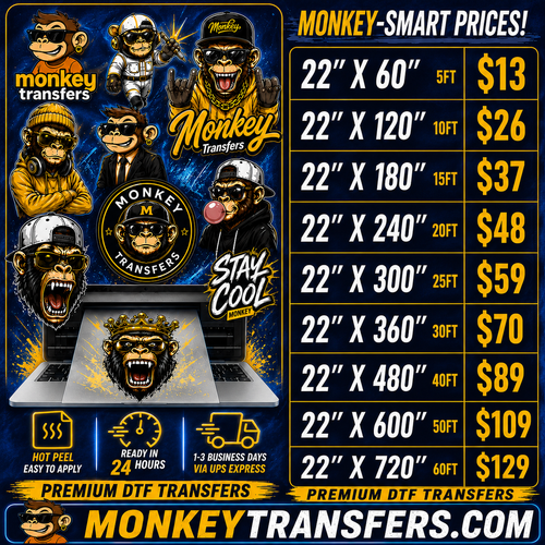 DTF Transfers Upload Gang Sheets