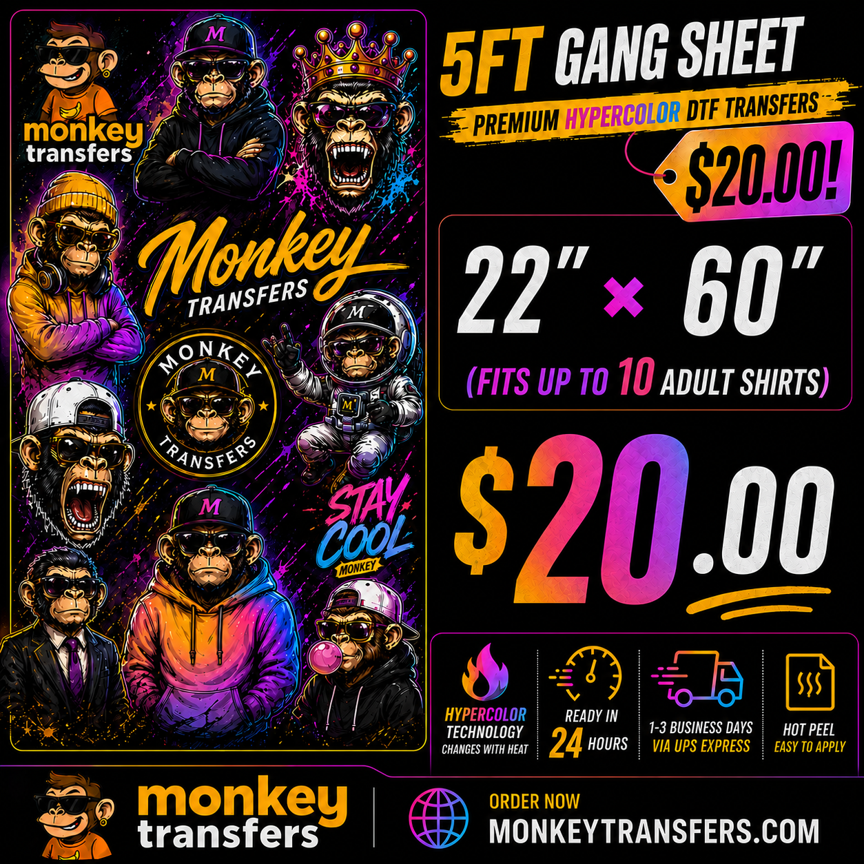 DTF Transfers Gang Sheet Builder