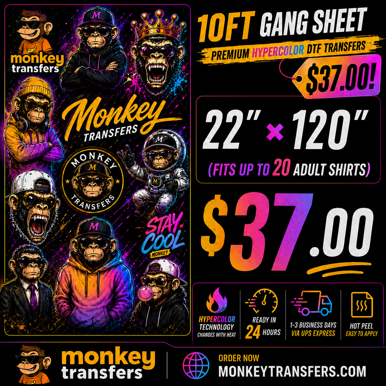 DTF Transfers Gang Sheet Builder