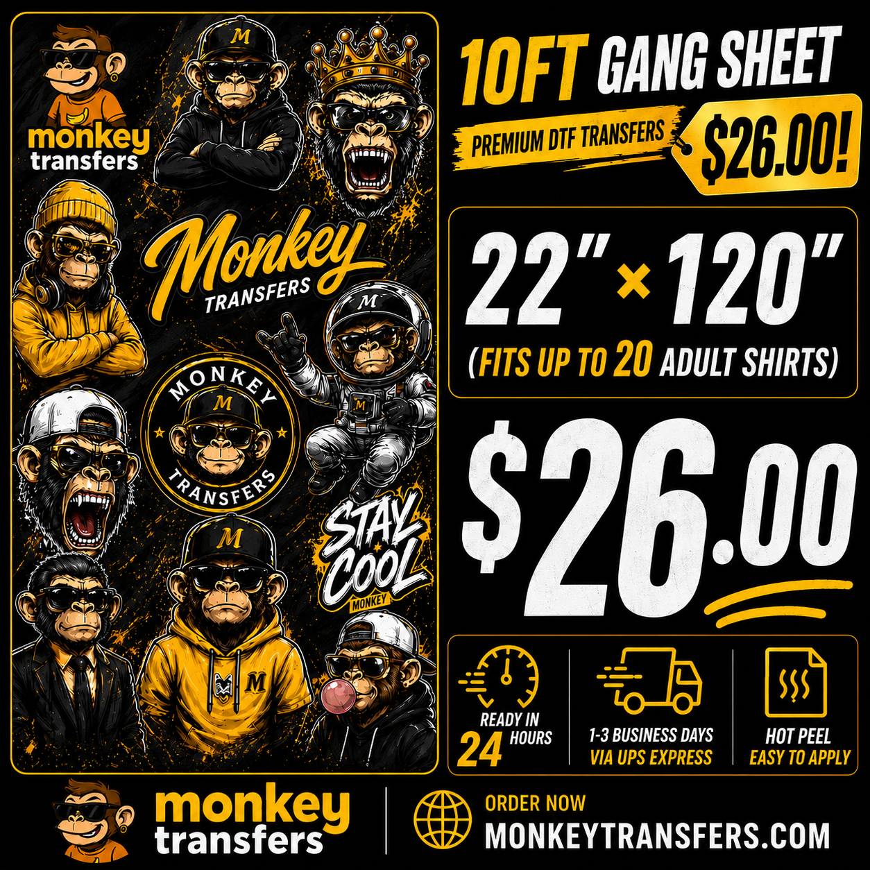 DTF Transfers Gang Sheet Builder