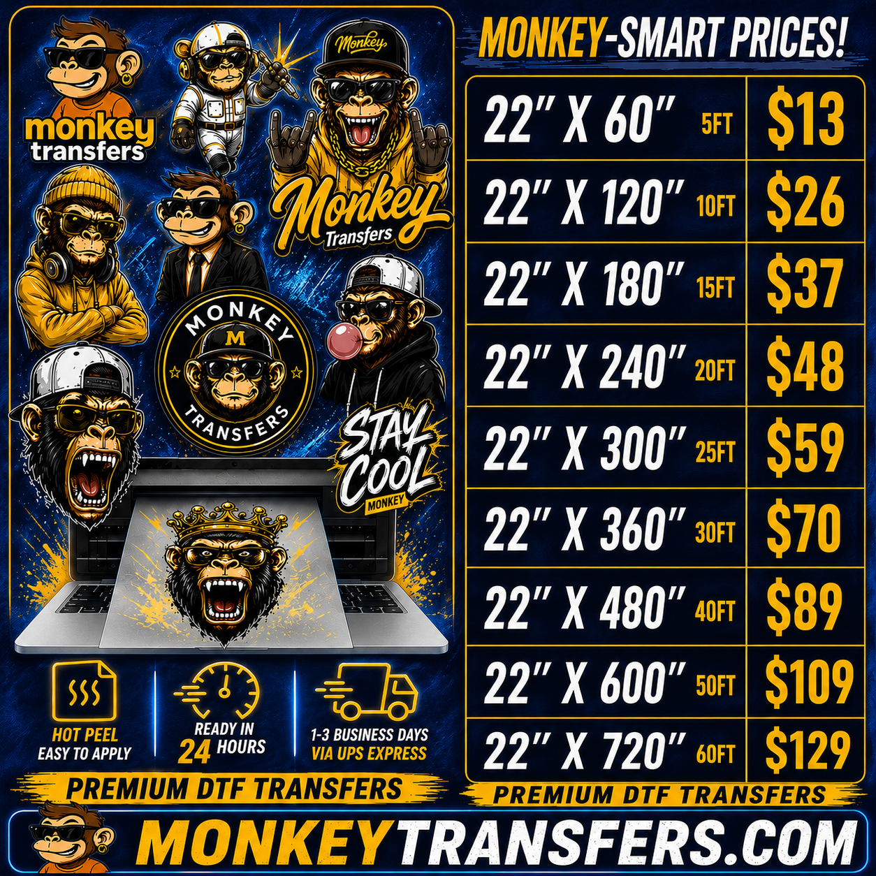 DTF Transfers Upload Gang Sheets