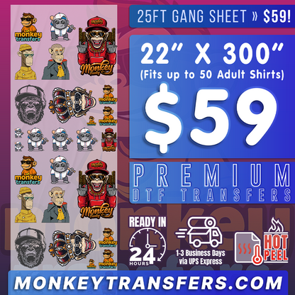 DTF Transfers Upload Gang Sheets