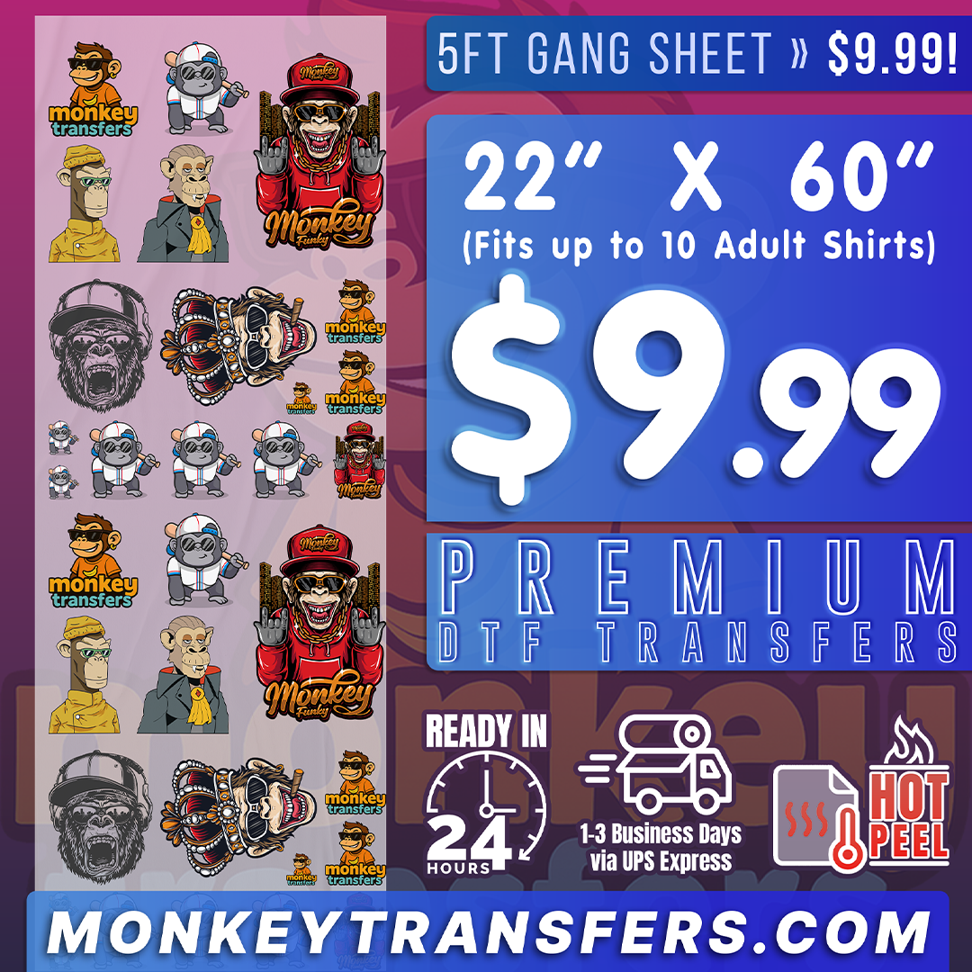 DTF Transfers Upload Gang Sheets