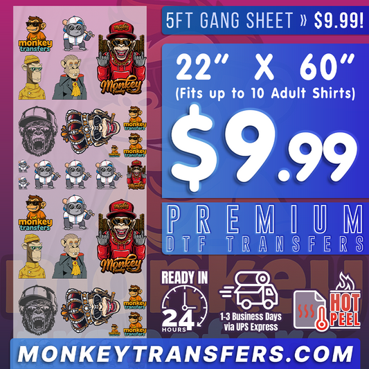 DTF Transfers Upload Gang Sheets