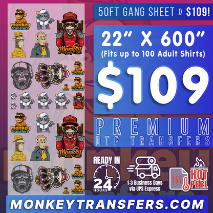 DTF Transfers Upload Gang Sheets