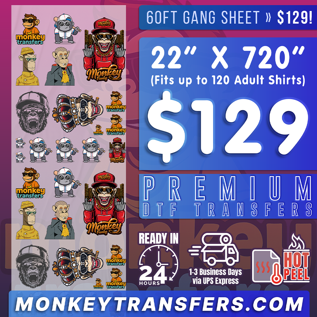 DTF Transfers Upload Gang Sheets