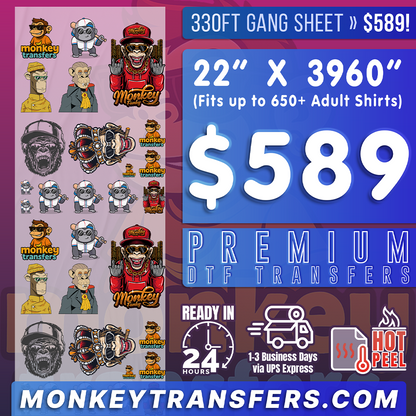 DTF Transfers Upload Gang Sheets