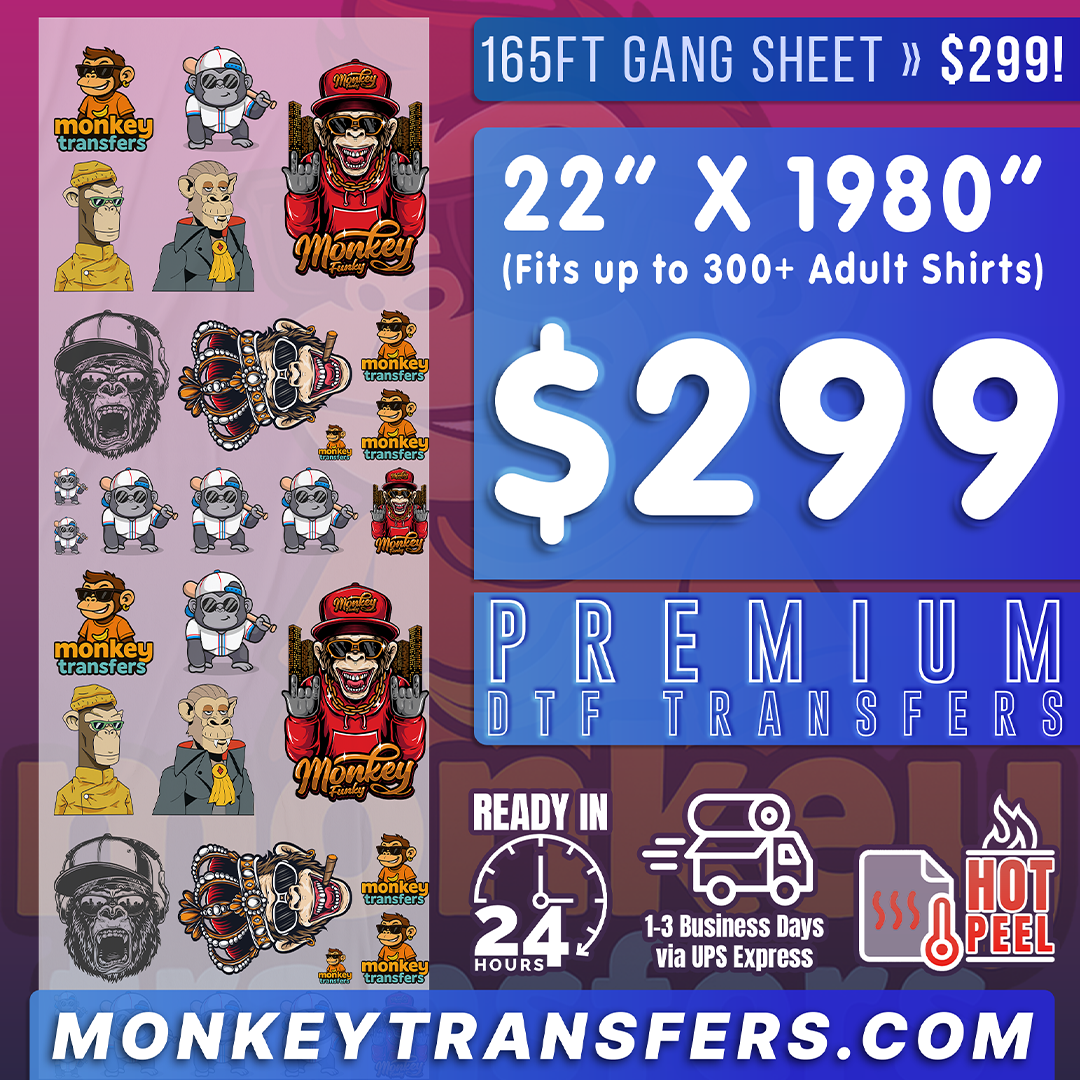 DTF Transfers Upload Gang Sheets