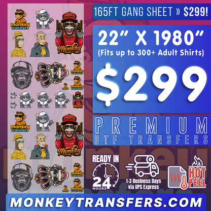 DTF Transfers Upload Gang Sheets