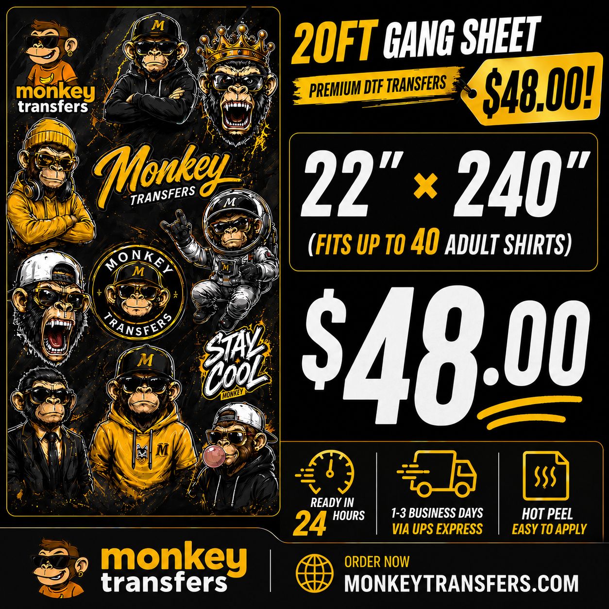 DTF Transfers Gang Sheet Builder