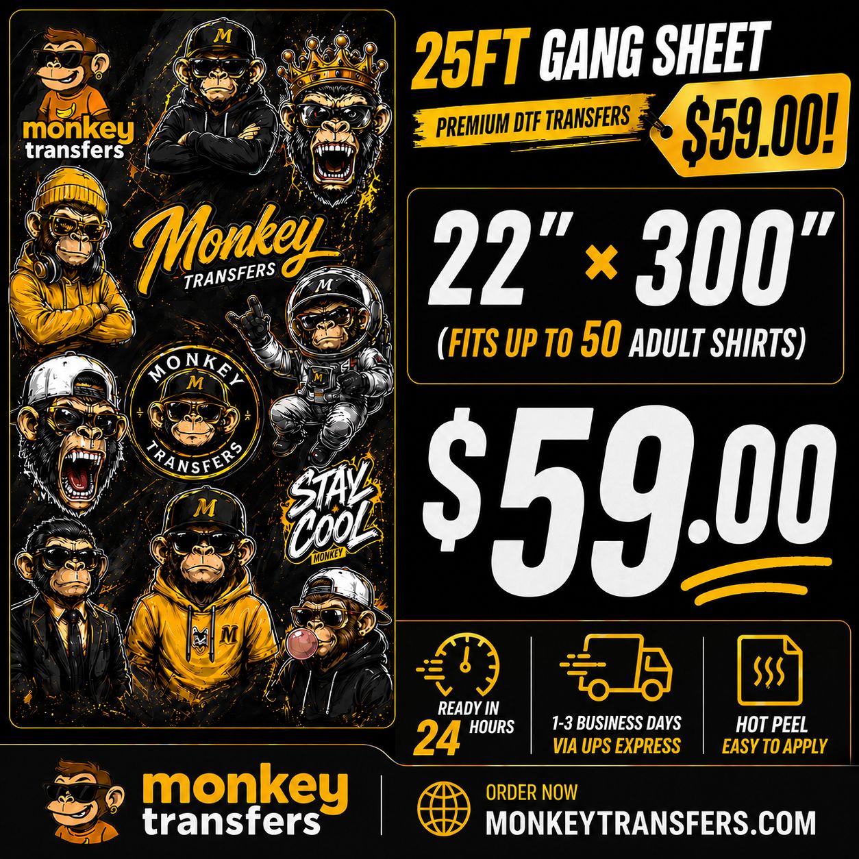 DTF Transfers Gang Sheet Builder